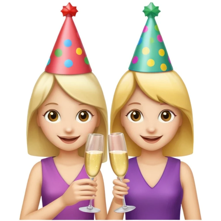 girls celebrating  emoji