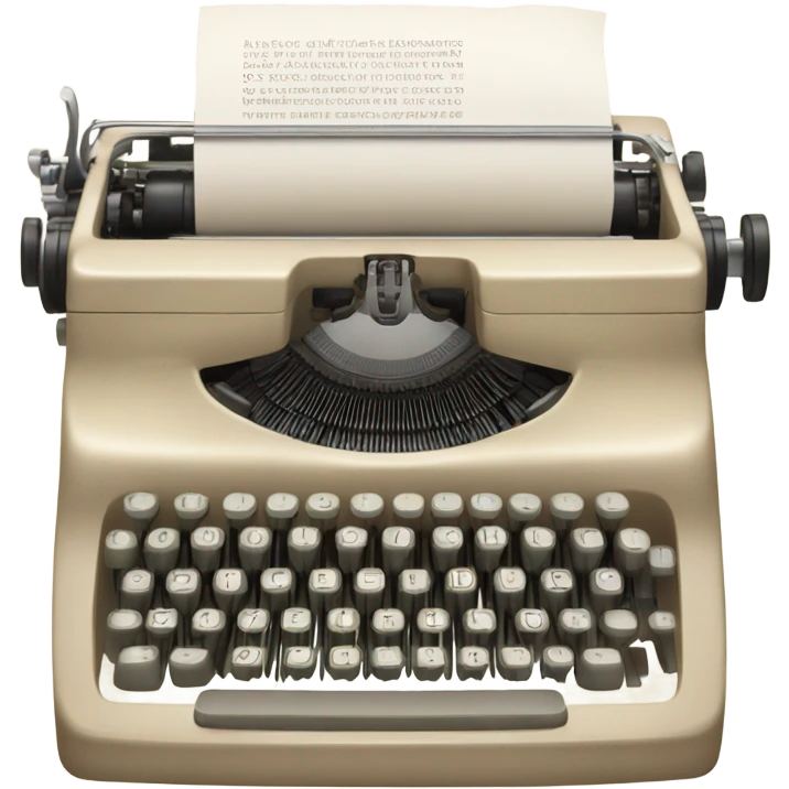 beige typewriter emoji
