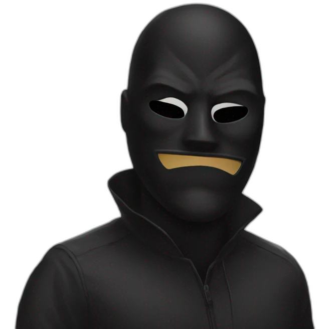 black mask dc emoji