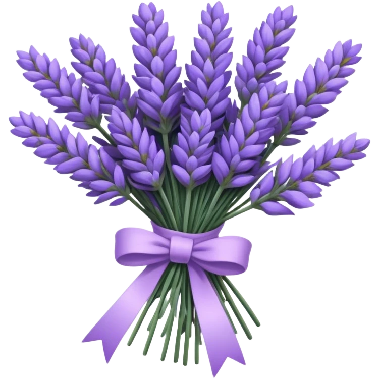 aesthetic bundle of lavendar tied with ribbon emoji