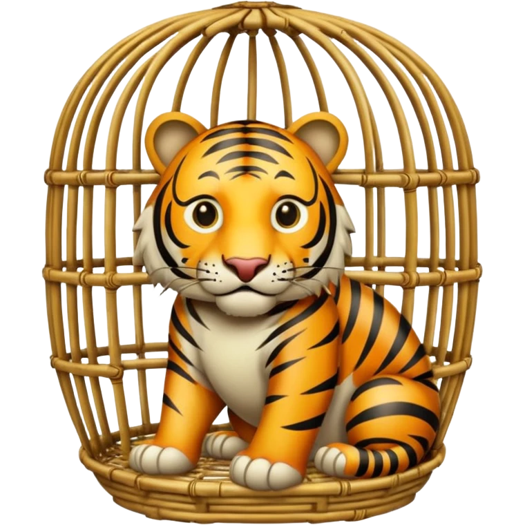 Bamboo tiger cage emoji