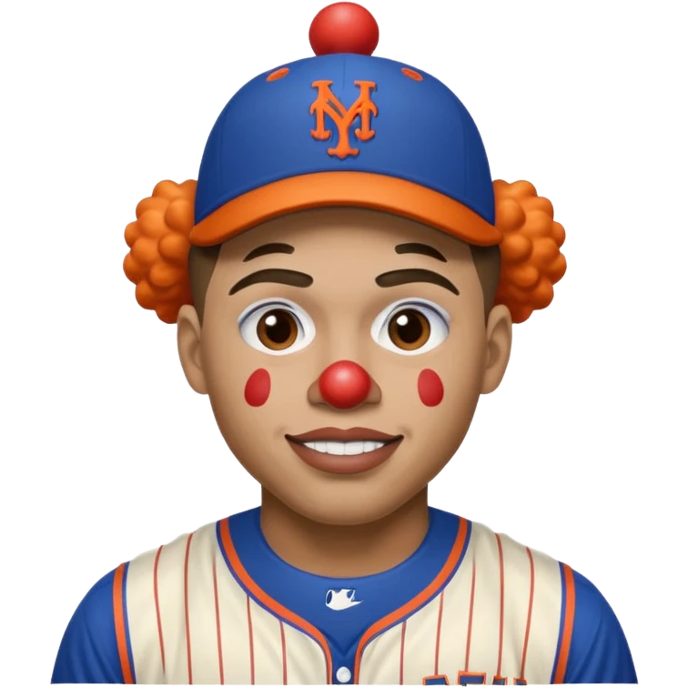 Juan Soto as a clown in Mets jersey emoji
