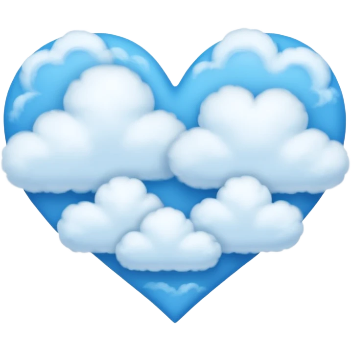 Cuore blu nuvole emoji