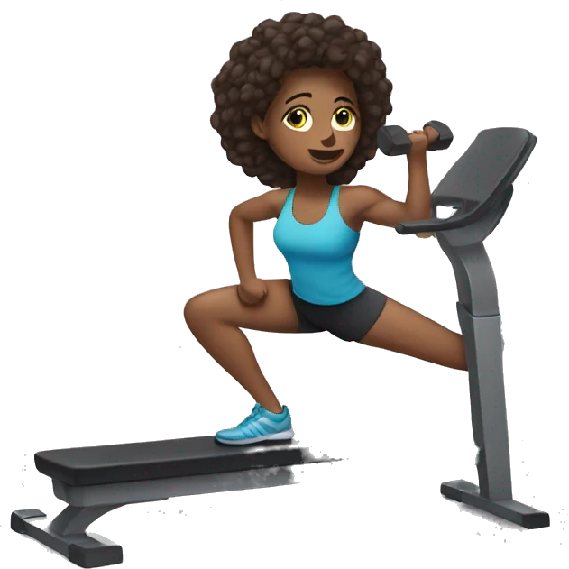 Girl working out emoji