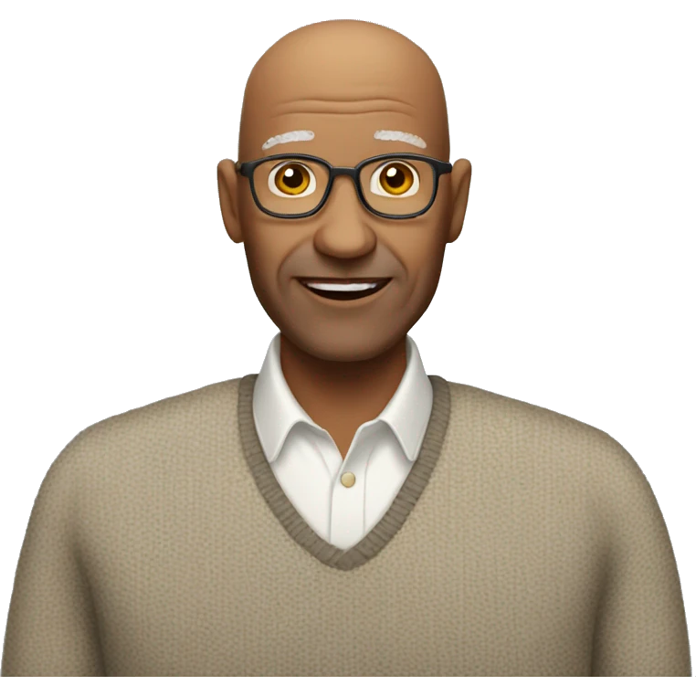 65 year old bald man emoji