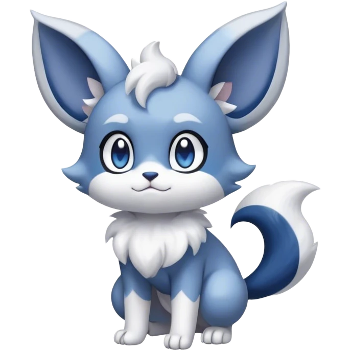 Minccino-Espurr-Meowstic-creature-hybrid, full body  emoji