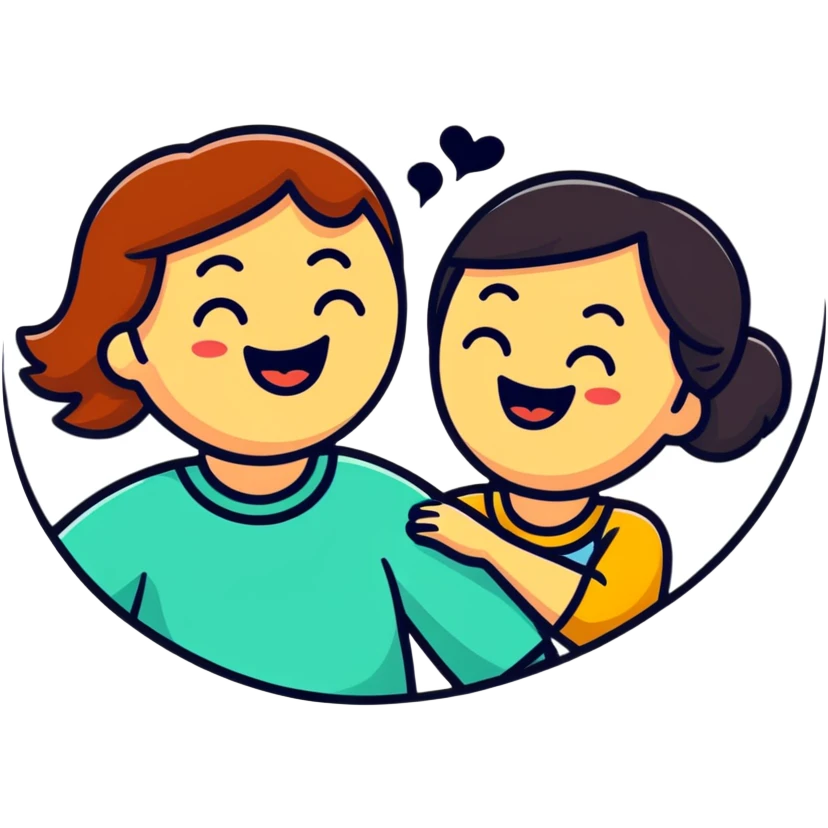 couple laughing together emoji