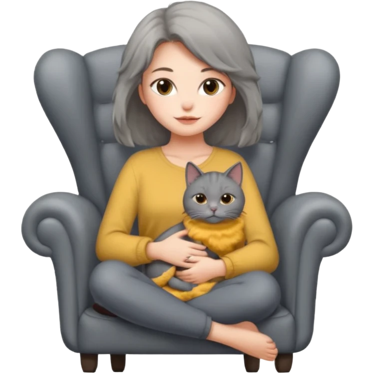 woman with cat emoji