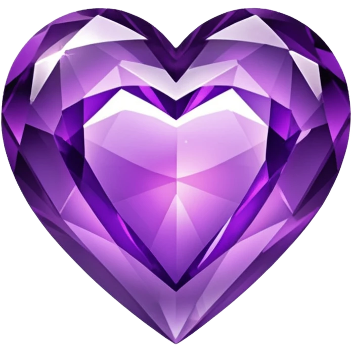 purple heart with a crystal effect emoji