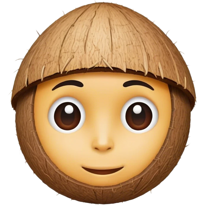 Coconut  head emoji