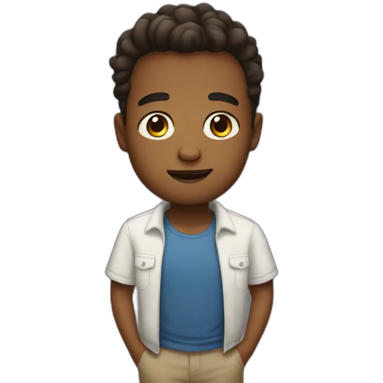 short guy with baby face emoji