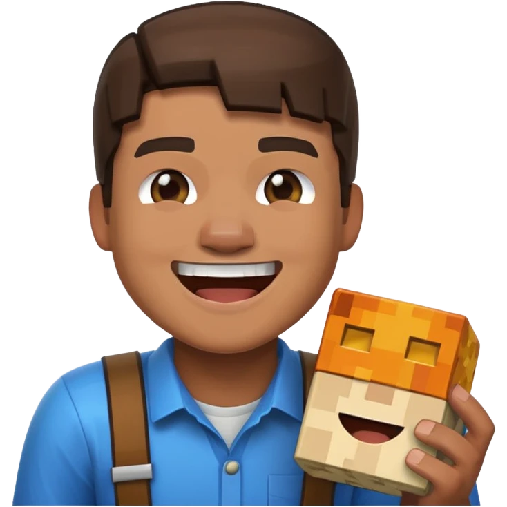 Emoji mdr with it is minecraft player emoji