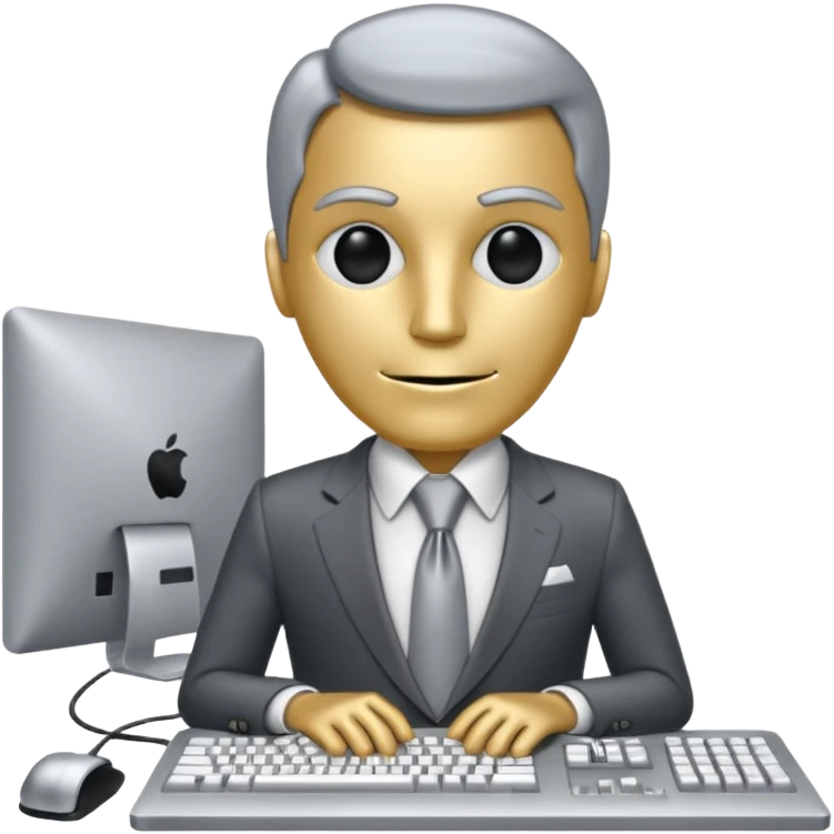 a computer with clothes as if it were a person emoji