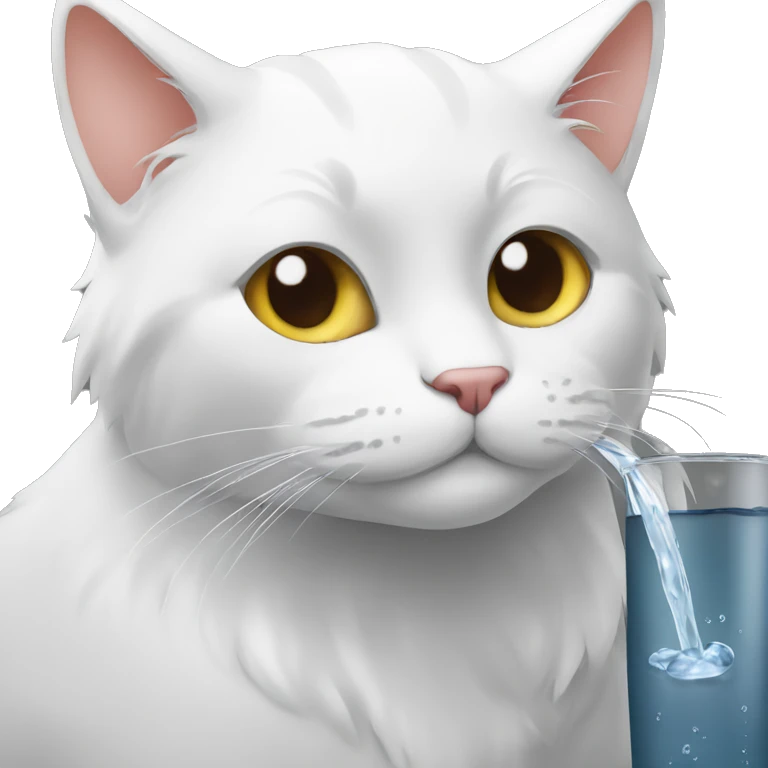 cat drink water emoji