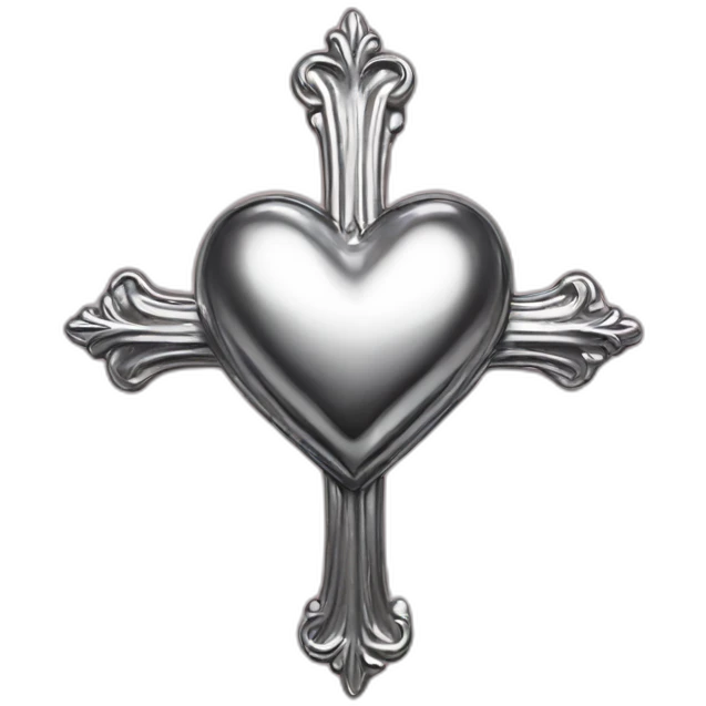 chrome heart cross emoji