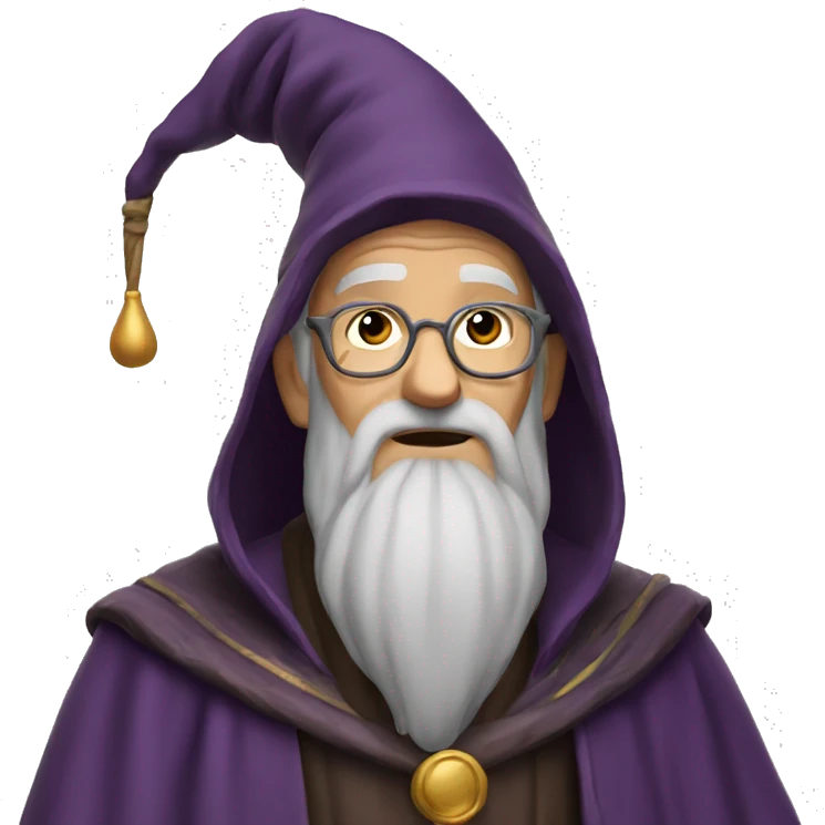 Old wise wizard emoji