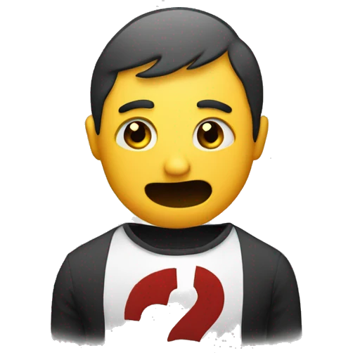 Emoji with questionmark face emoji