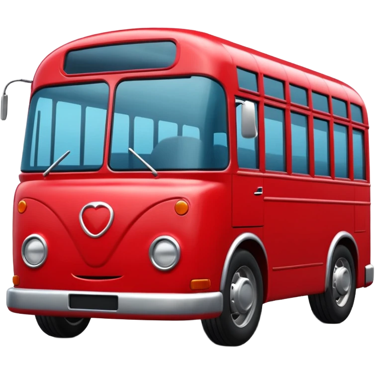 Single Bus in 3d style  emoji