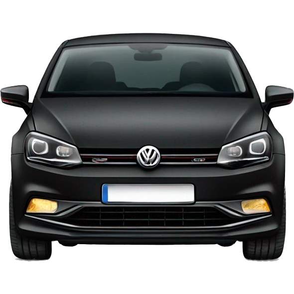 Black vw polo car emoji
