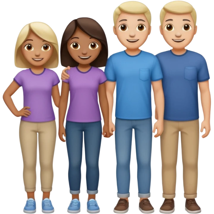 family of 5 members emoji