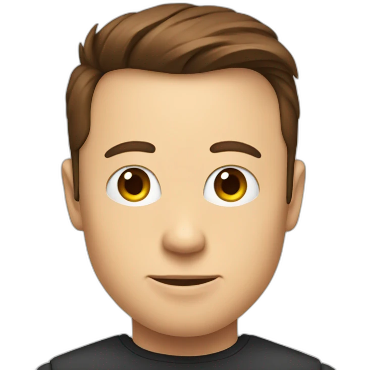 twitter logo with elon musk face emoji