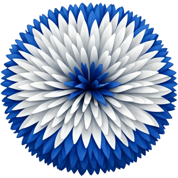 Blue and white cheerleading pom poms emoji