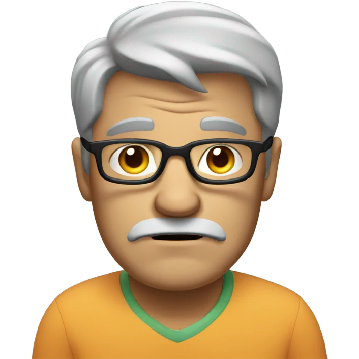 man from Disney up grey hair glasses grumpy face emoji