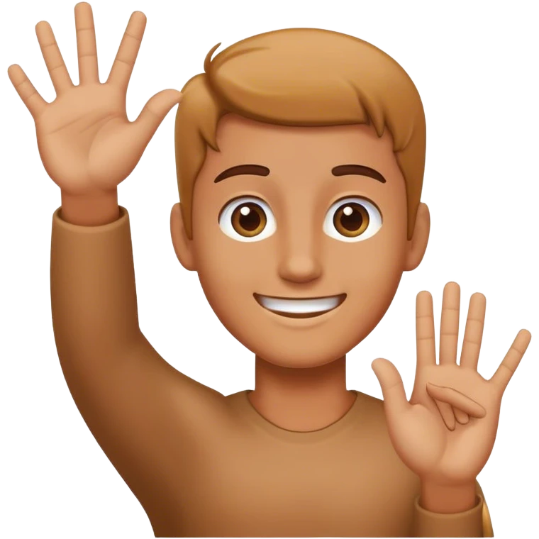 Emoji feliz fazendo o L emoji
