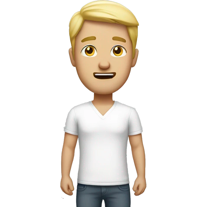 White man with broken back emoji