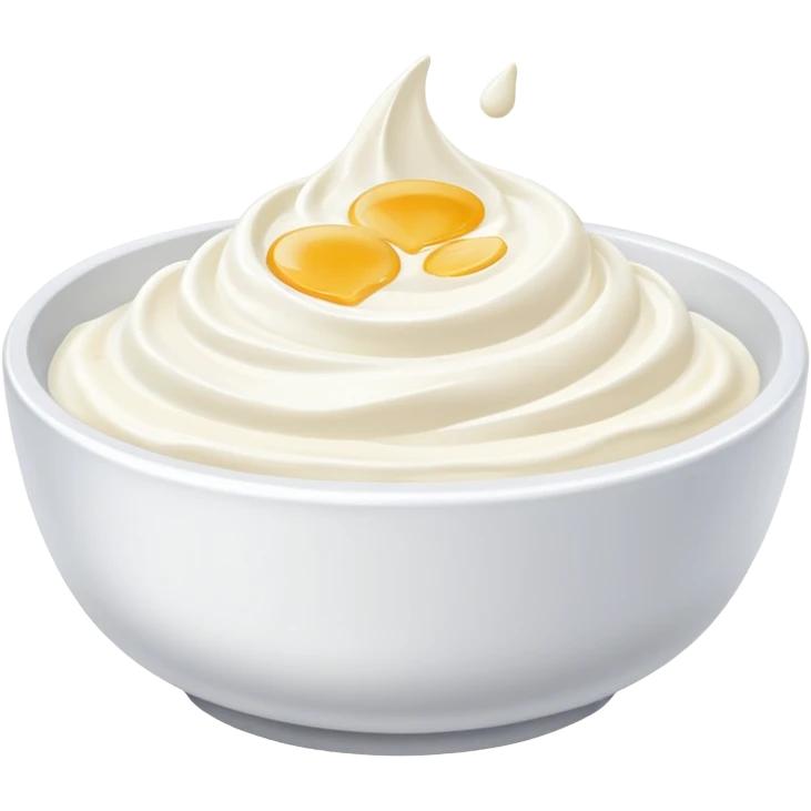 Bowl of labne  emoji