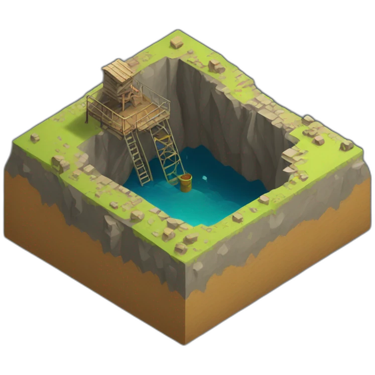 isometric mineshaft emoji