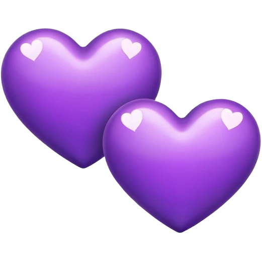 Two purple hearts  emoji