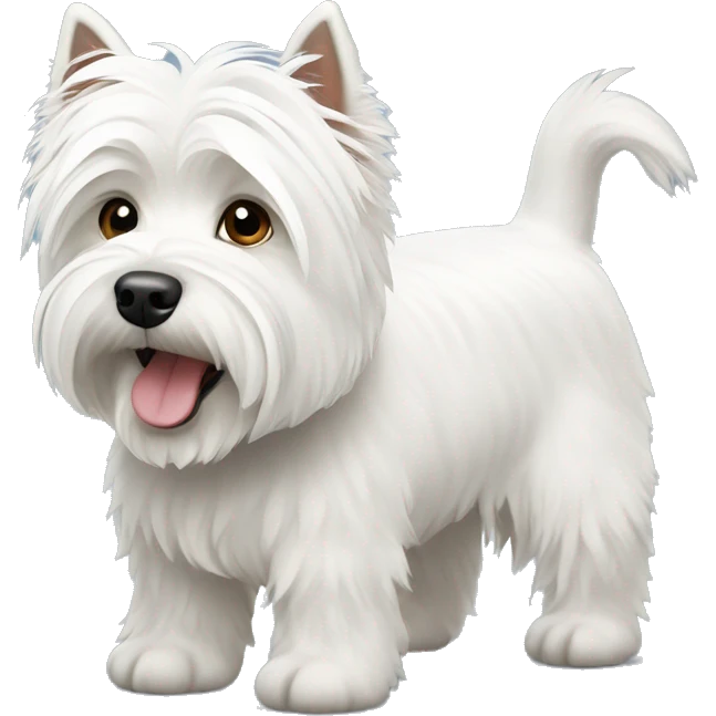 A White fluffy west Highland Terrier emoji