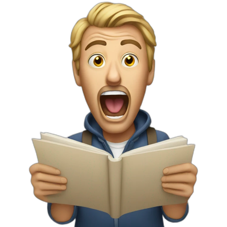 screaming writer emoji