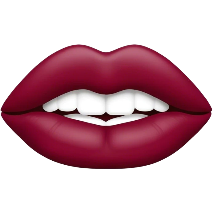 maroon kiss emoji