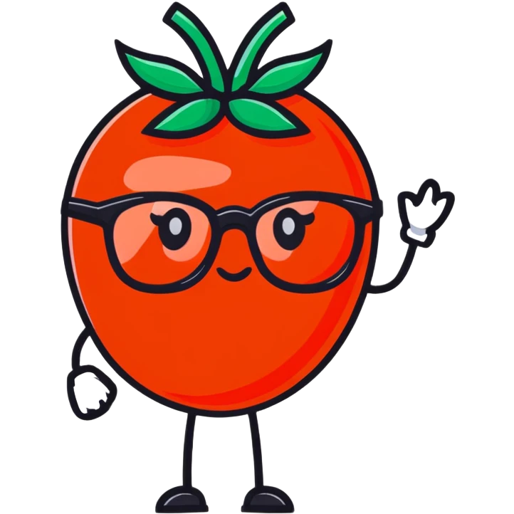 tomato with glasses emoji
