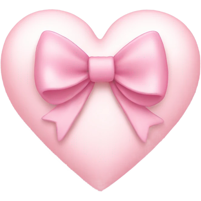 Light pink heart with a bow emoji