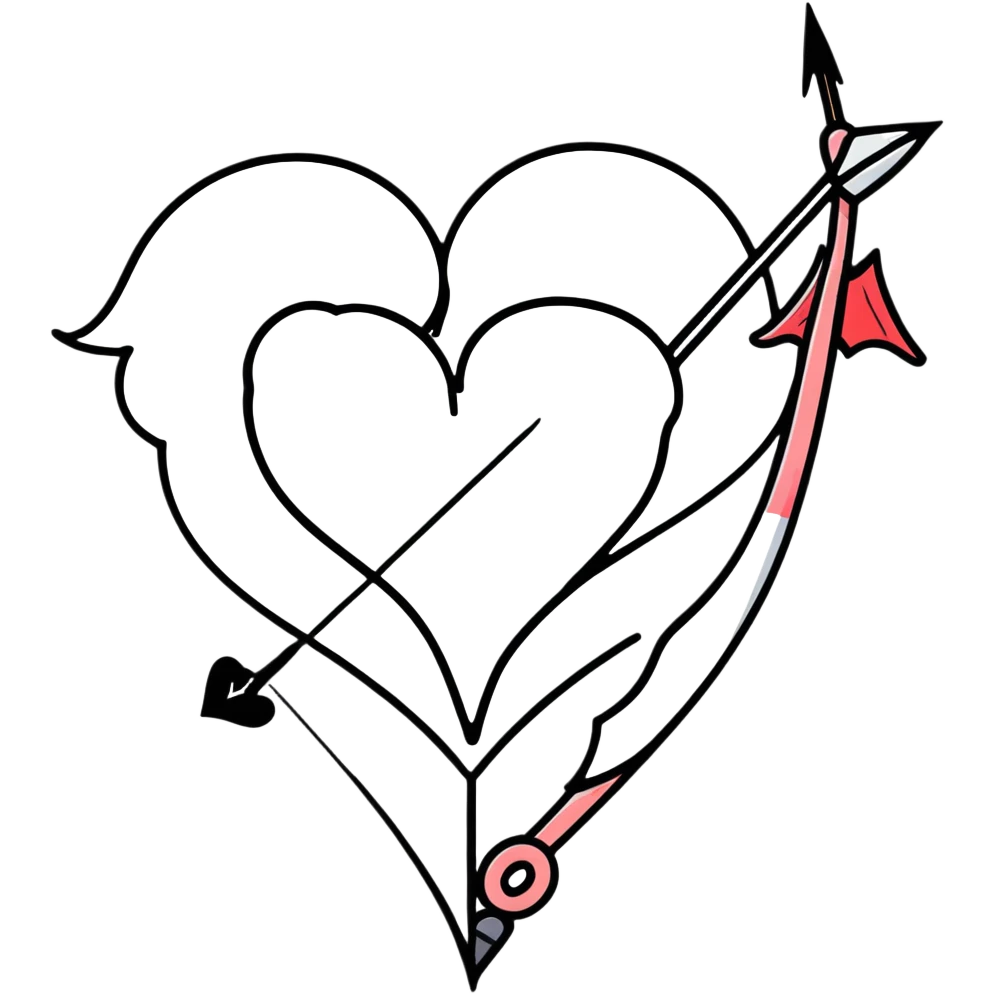 two hearts with a cupid arrow emoji