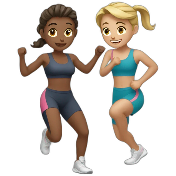 couple training together emoji
