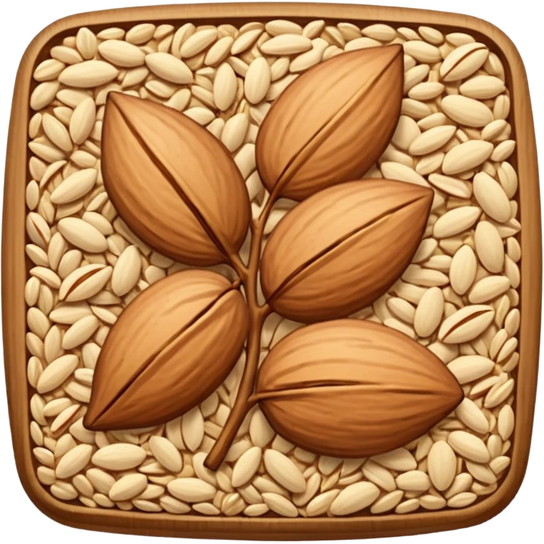 Grain of almond and oats emoji