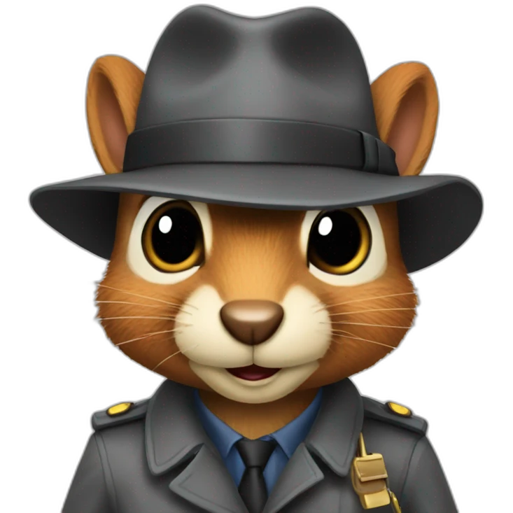 detective squirrel emoji