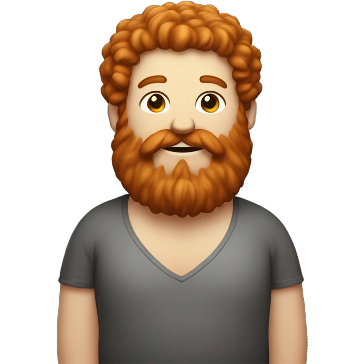 Fat Redhead with big beard emoji
