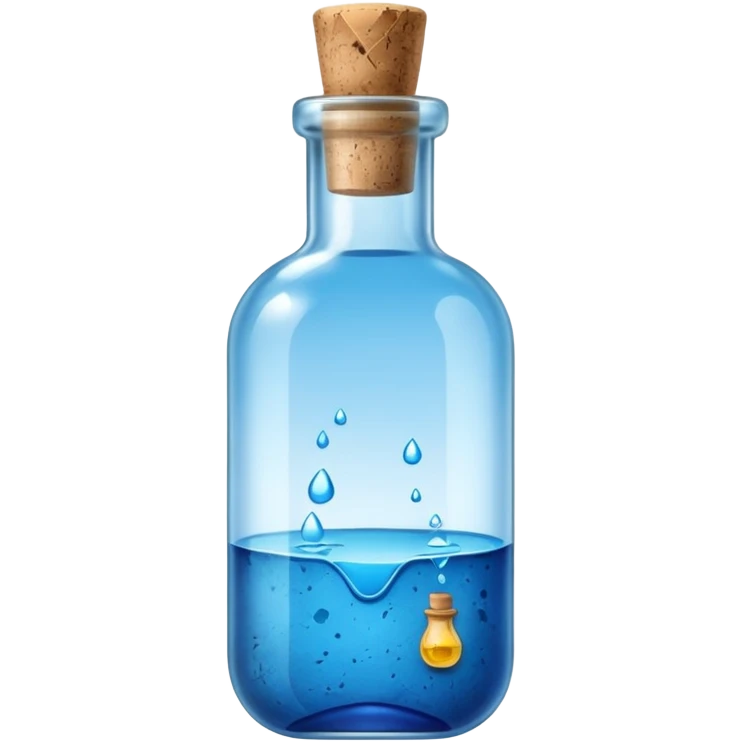 A Message Bottle, blue emoji