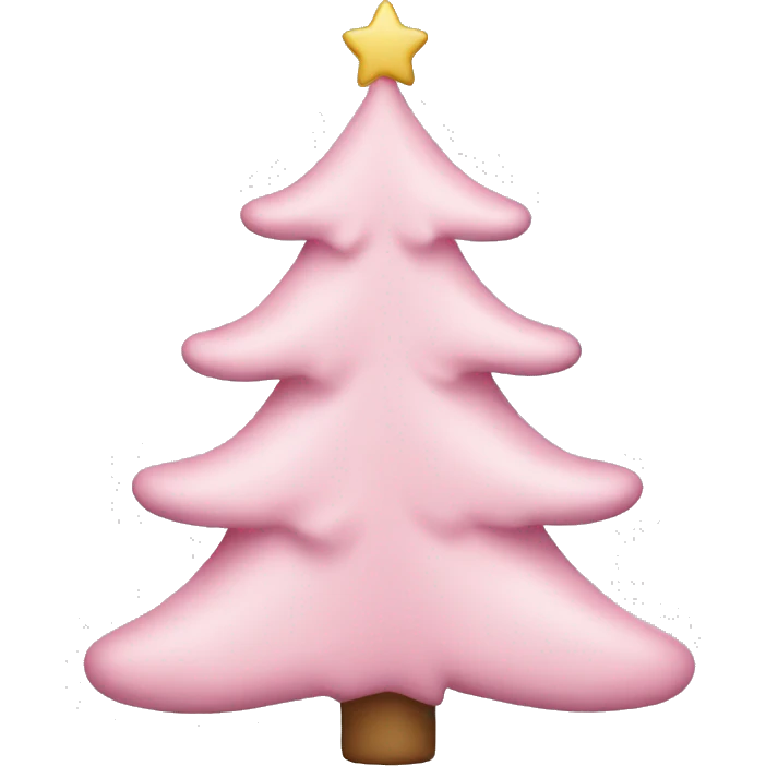 pastel pink christmas tree emoji