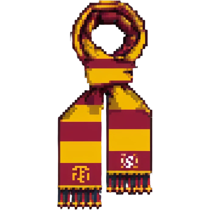 Galatasaray scarf pixel art emoji