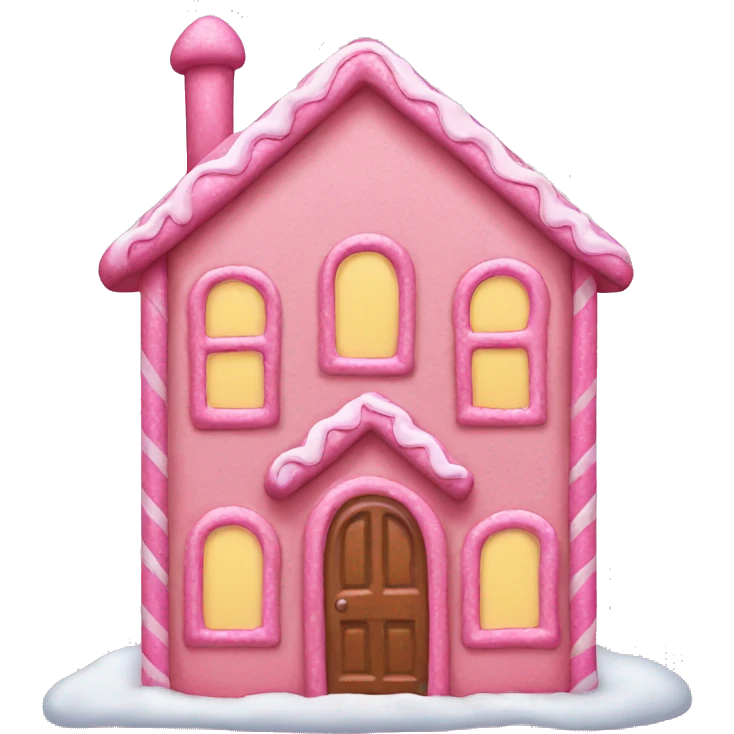 Pink gingerbread house  emoji