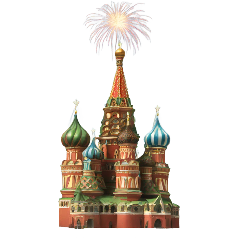 Kremlin tower fireworks  emoji