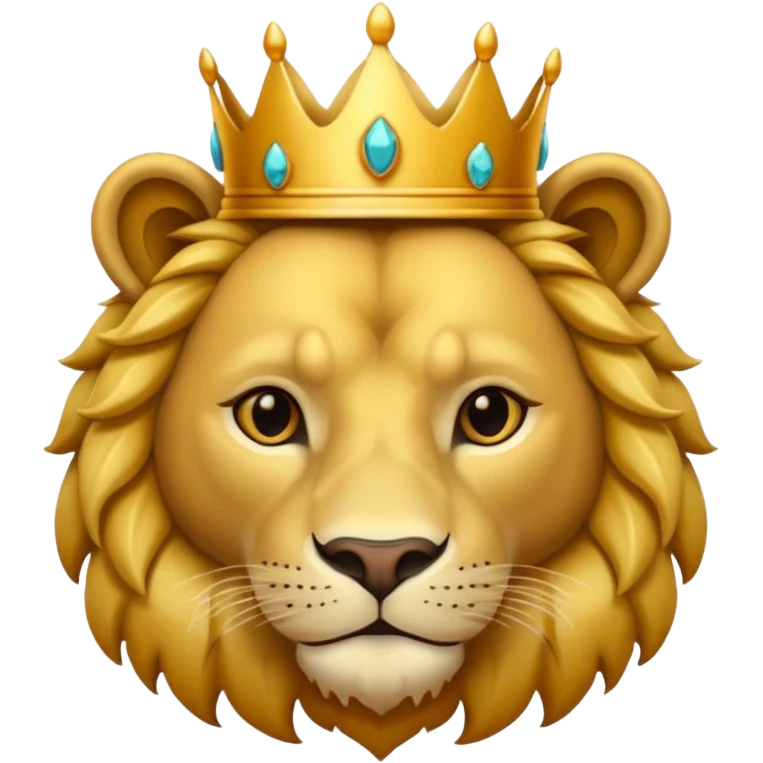 León con corona emoji
