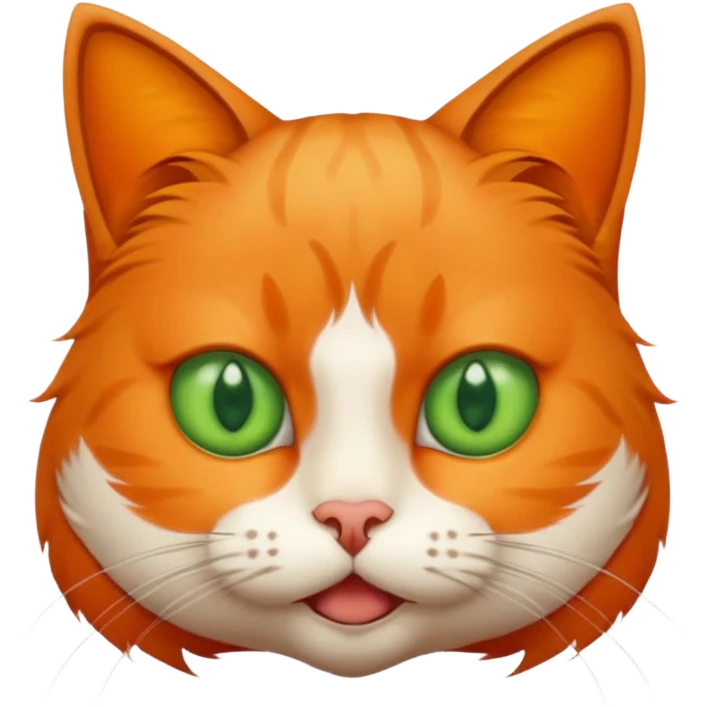 A cat with annoying face emoji