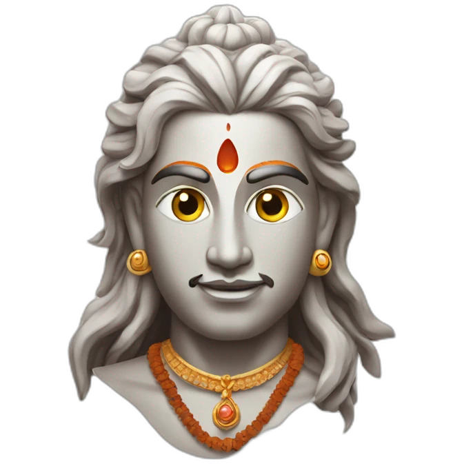 lord shiva wearing rudraksh maala emoji